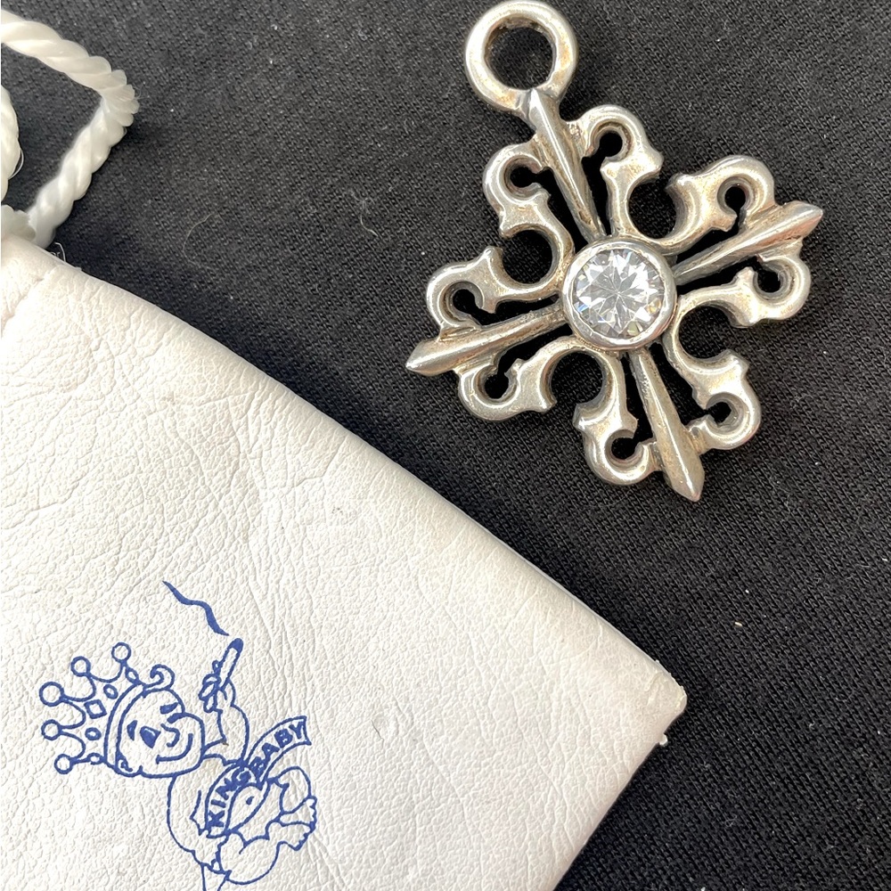 King Baby Rare Celtic Cross Pendant with center CZ